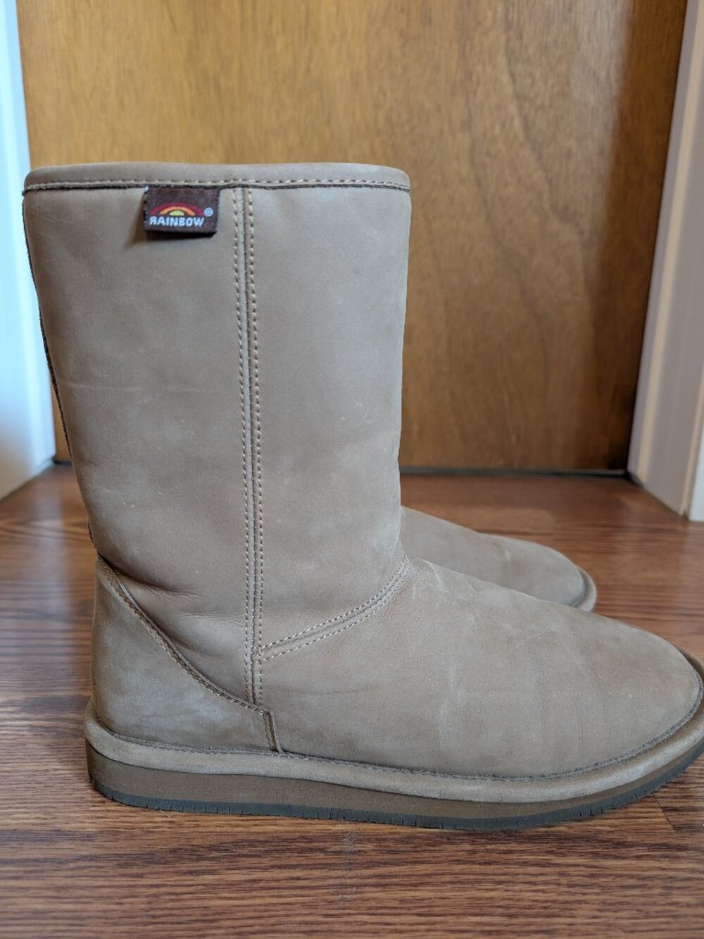 Men's Rainbow Cow Leather Baja Boots (size 11M)